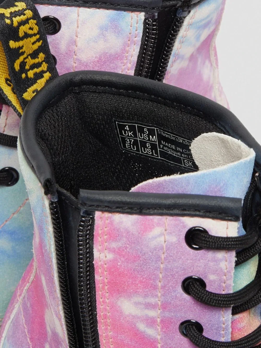 Doc Martens Boots Youth 1460 Rainbow Tie Dye Suede Size US 5 Y2K Pride EUC